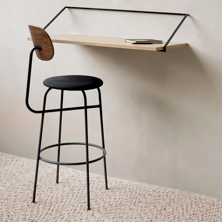Audo - Afteroom Barhocker ohne Lehne, schwarz, H: 65 cm