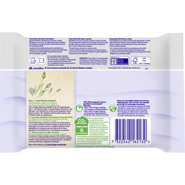 Feuchte Toilettentücher Natural Skin Balance