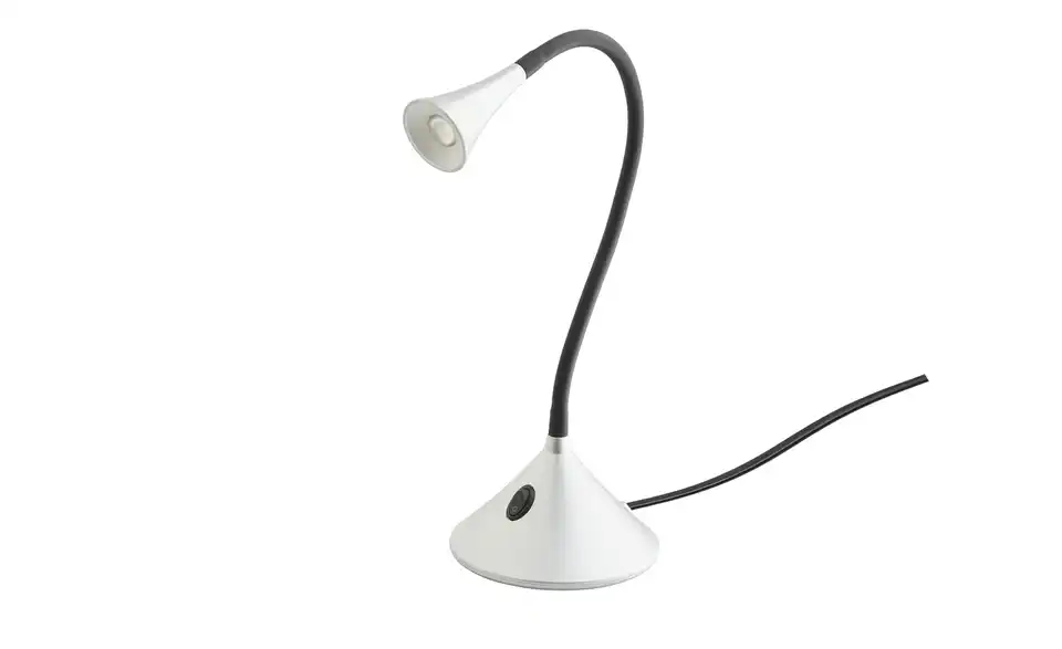 LED Tischleuchte, 1-flammig silberfarben, lackiert