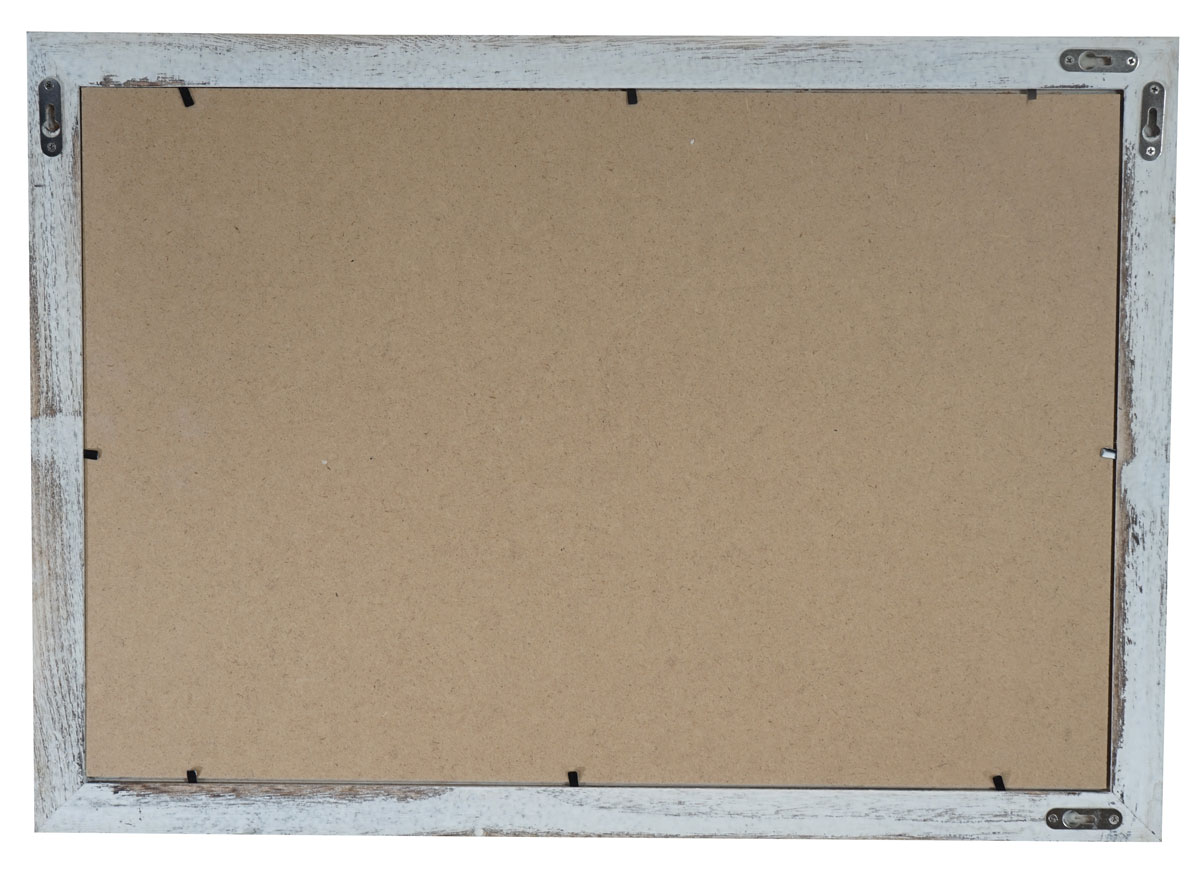 Bilderrahmen Set H247, Fotorahmen Wand-Rahmen, 3x 19x24cm 1x 26x36cm 1x 36x51cm Shabby Landhaus ~ weiß