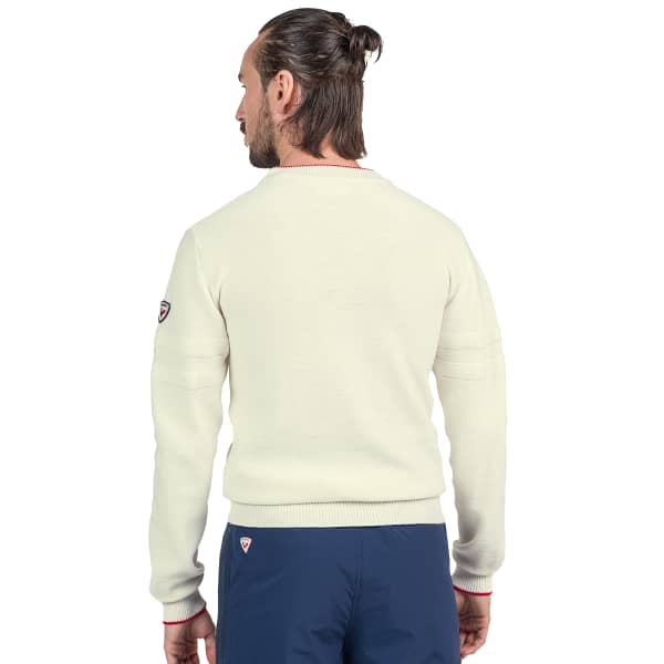 Pull ROSSIGNOL STRIPES RN KNIT WHITE
