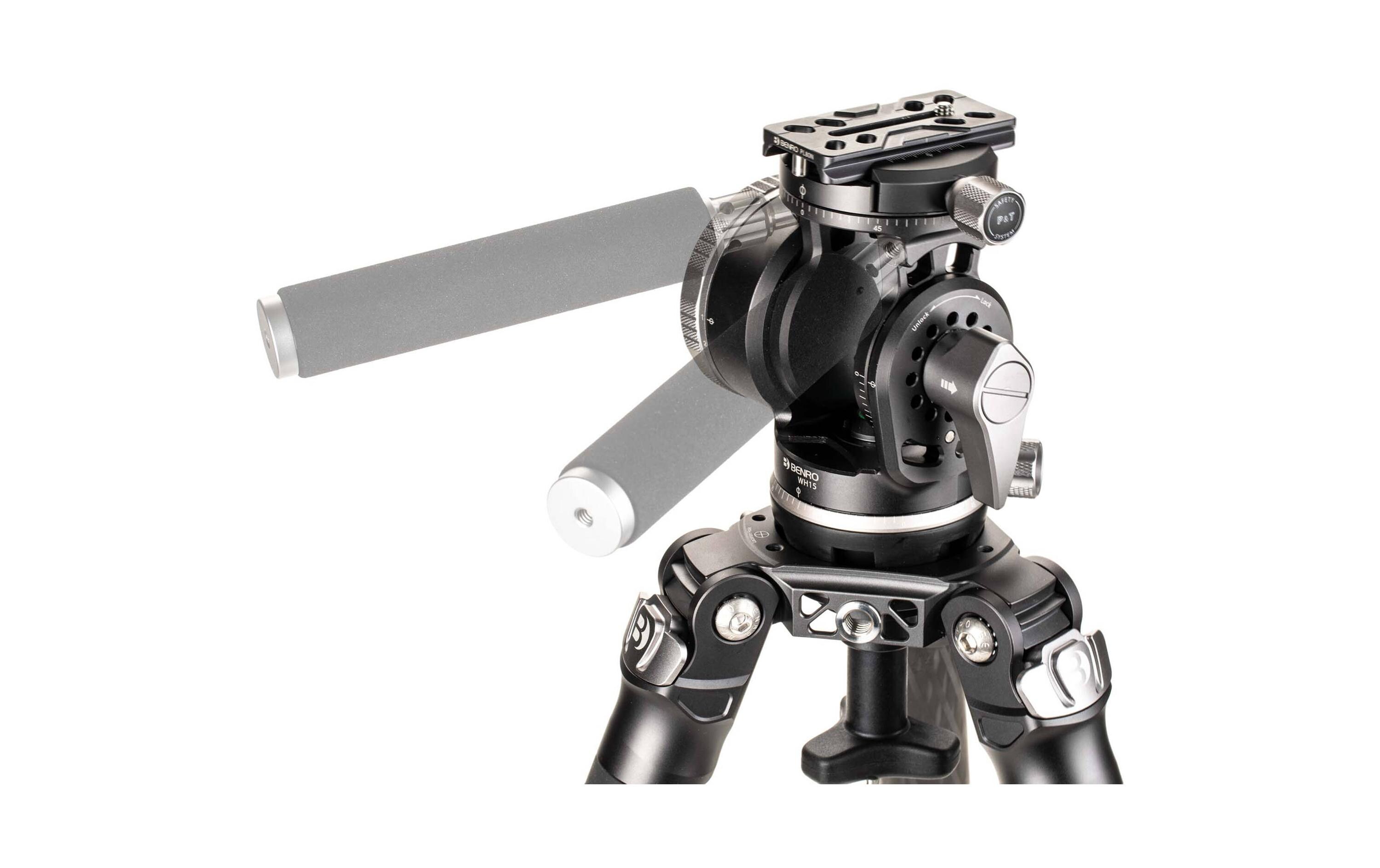 Stativkopf WH15 Long Lens<br>Entwickelt für lange Tele- oder Zoomobjektive, für Sport- und Wildlife-Fotografen