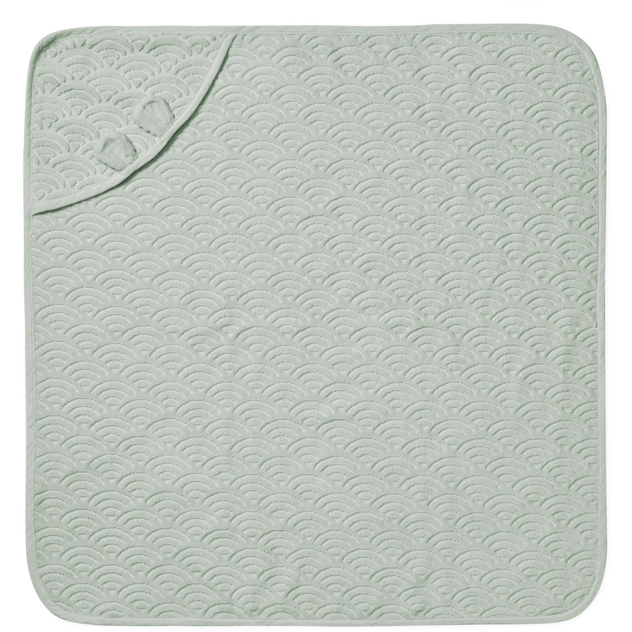 Cam Cam® COPENHAGEN Kapuzenbadetuch mit Öhrchen Baby grün