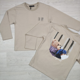 Chill bear icon longsleeves - beige