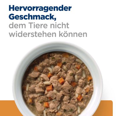 Hill's VET Katze Prescription Diet k/d Kidney Care Ragout mit Huhn und zugefügtem Gemüse, 24x82g