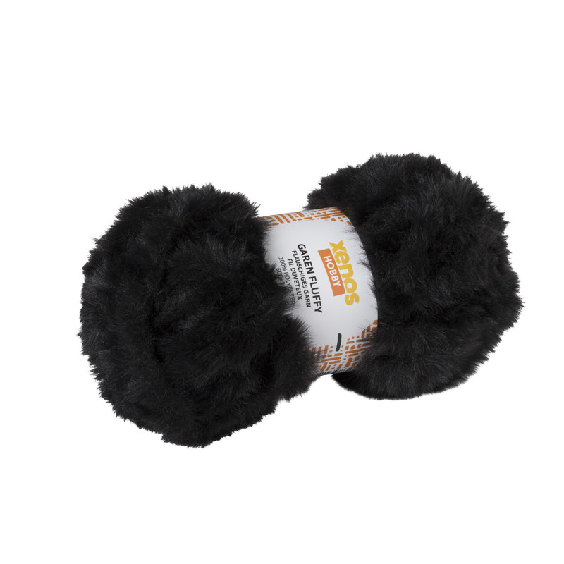 Garen fluffy - zwart - 50 gram