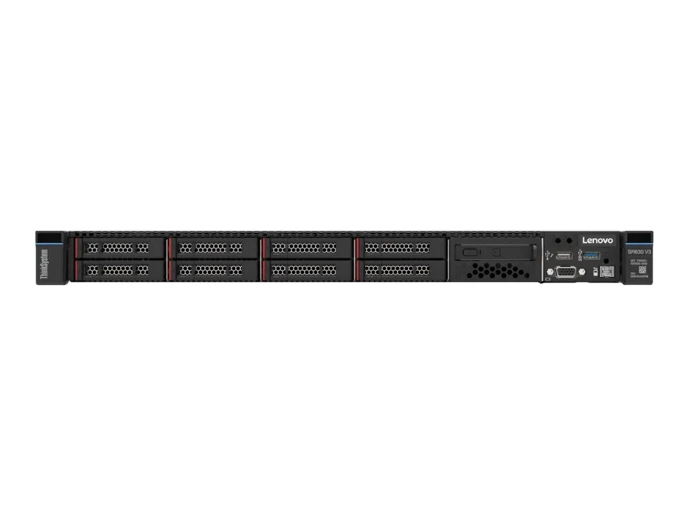 Lenovo ThinkSystem SR630 V3 7D73 - Server - rack-monterbar 1U - 2-vejs - 1 x Xeon Silver 4510 / op til 4.1 GHz - RAM 32 GB - SAS - hot-swap 2.5