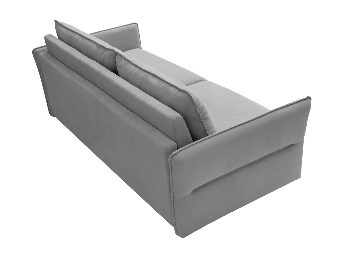 Canapé 4 places convertible express en tissu gris - Couchage 160 cm CELTARI