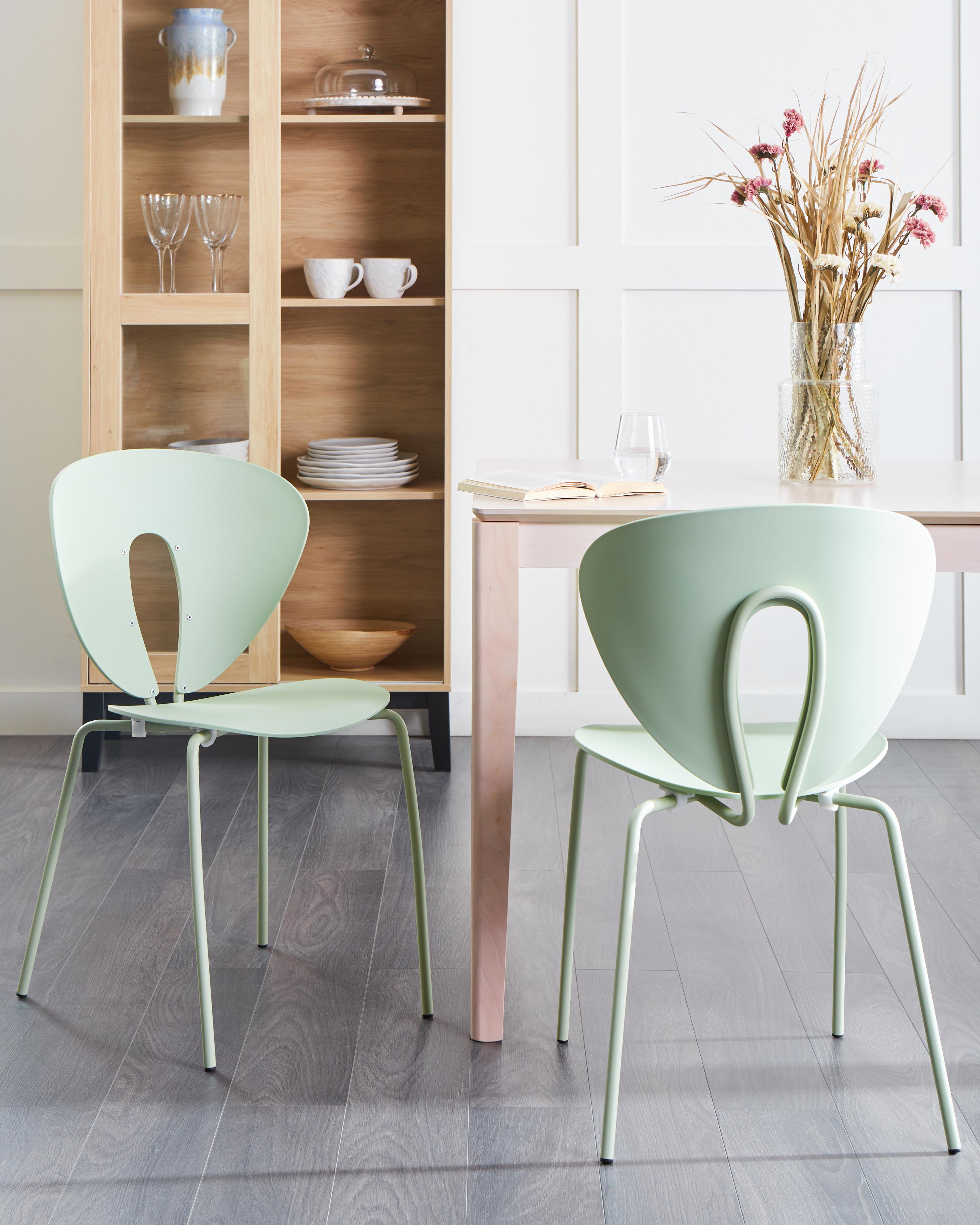 Set van 2 eetkamerstoelen TRACY Lichtgroen
