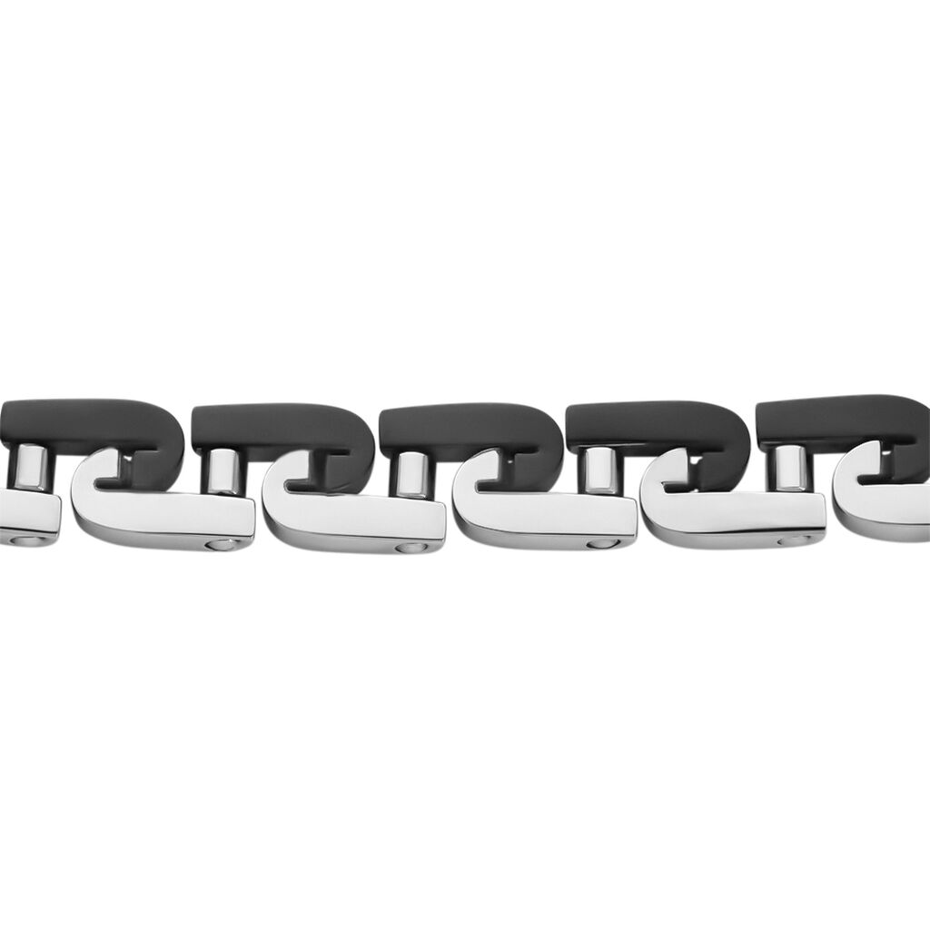 Bracelet Jourdan Wild Acier Blanc Et Noir
