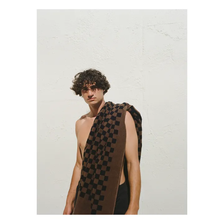 Baina Serviette de plage Roman | Marron