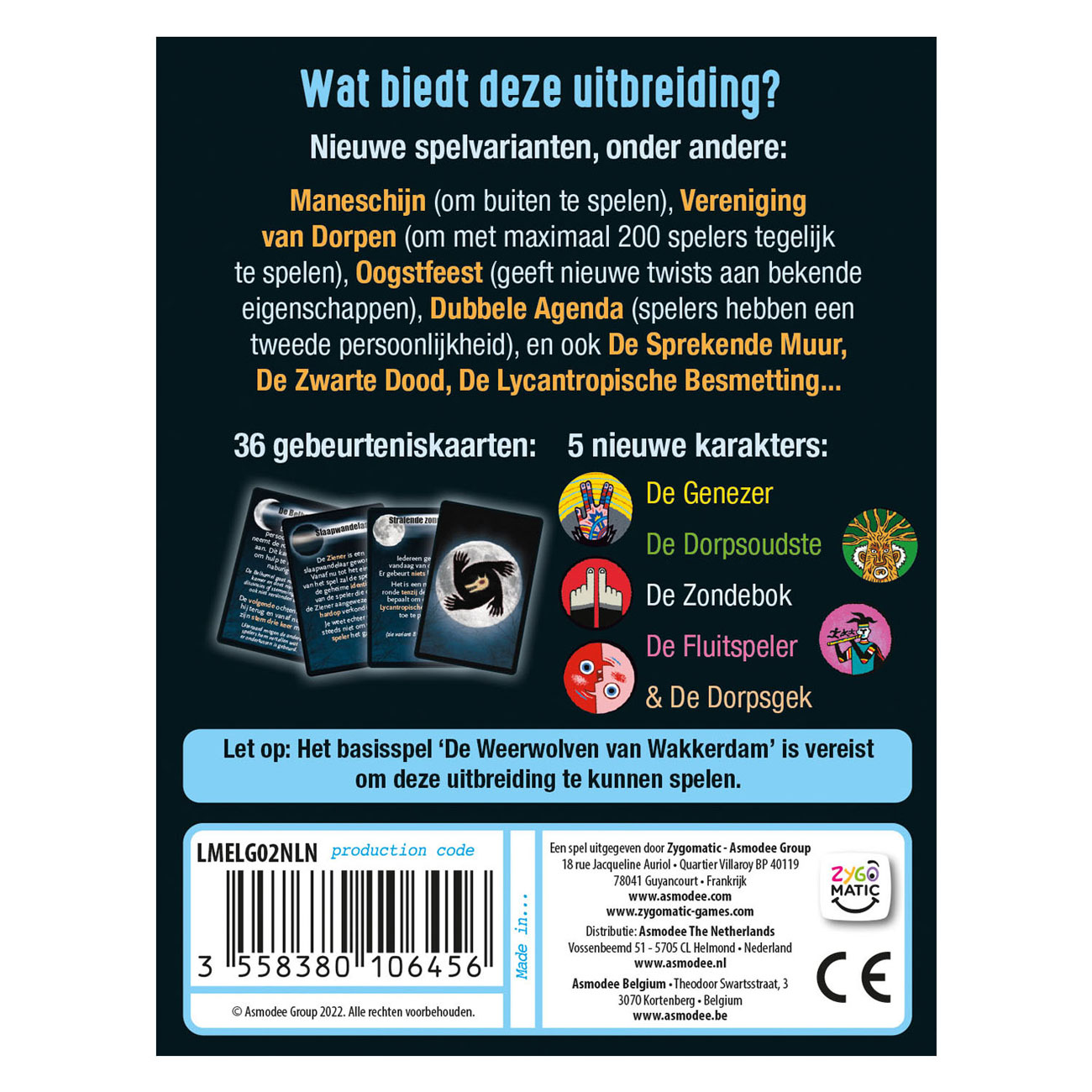 De Weerwolven van Wakkerdam - Volle Maan Kaartspel Uitbreiding