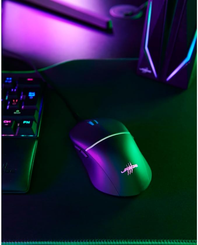 Reaper 430 kabelgebundene USB Gaming Maus mit 12000 DPI / RGB-Beleuchtung / 9 programmierbaren Tasten (00217841) - Schwarz