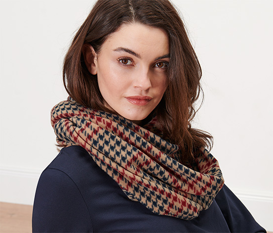 Karierter Fleece-Loop