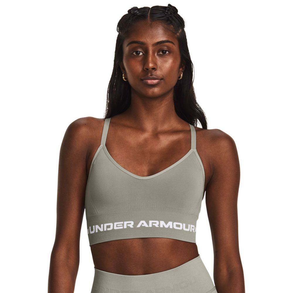 Under Armour SEAMLESS LOW LONG - Brassière Femme vert