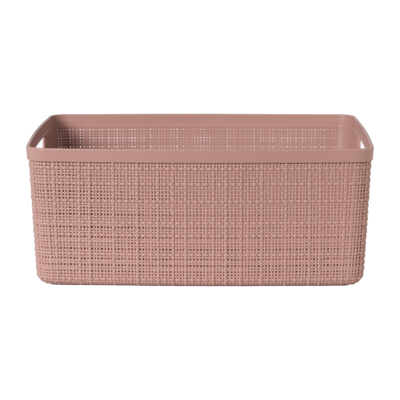 Curver jute opbergmand M - 12 liter - roze