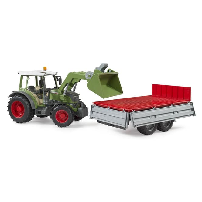 BRUDER 02182 - Fendt Vario 211 - Traktor mit Frontlader und Bordwandanhänger