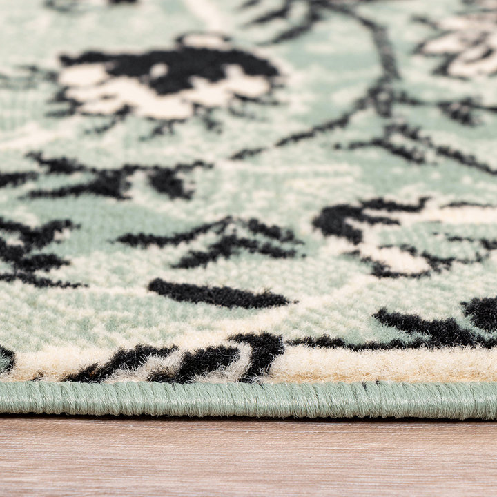 Vintage vloerkleed - Wonder Patchwork Groen/Zwart