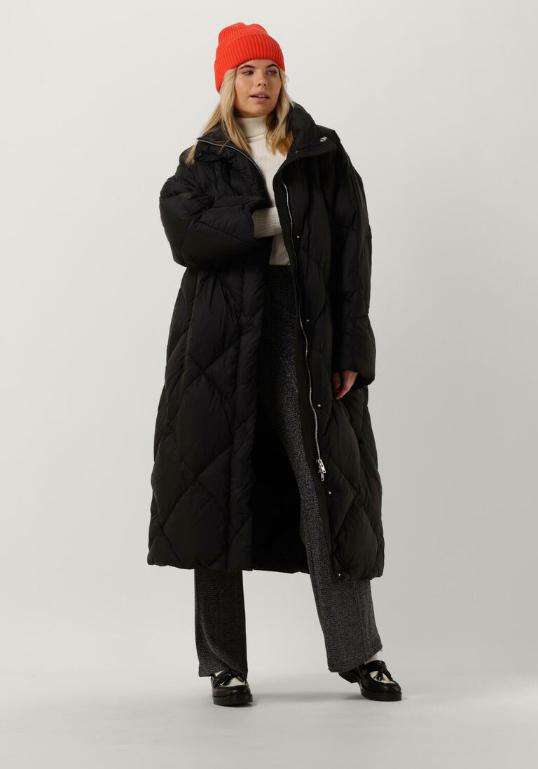 STAND STUDIO zwarte stand studio gewatteerde jas anissa coat