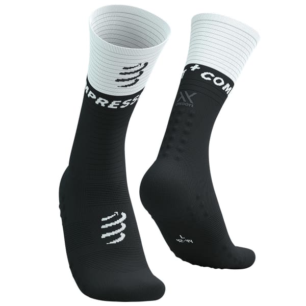 Chaussette compression COMPRESSPORT MID COMPRESSION SOCKS V2.0 BLACK/WHITE