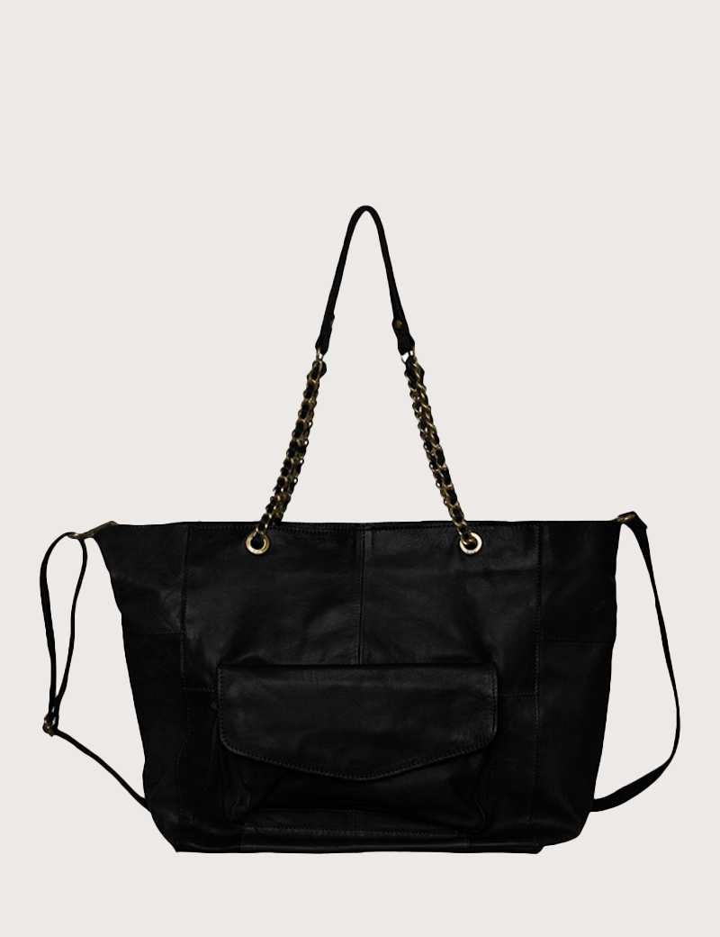 PIECES SAC À MAIN EN CUIR  BENA NOIR