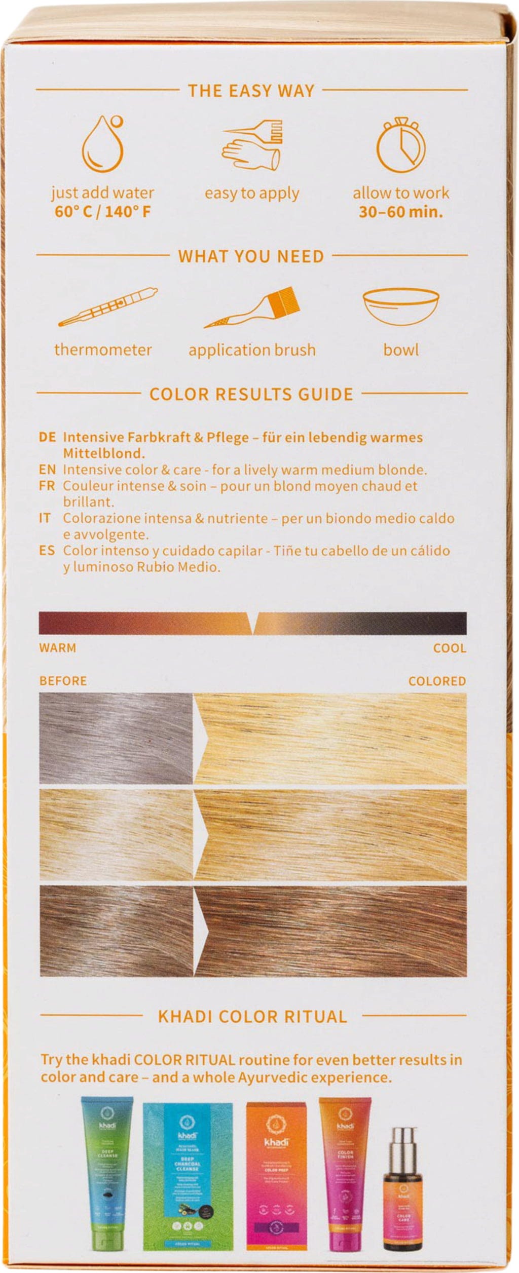Khadi®  Pflanzenhaarfarbe Mittelblond, 100 g
