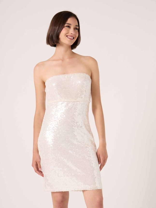 Robe courte à sequins upcyclée