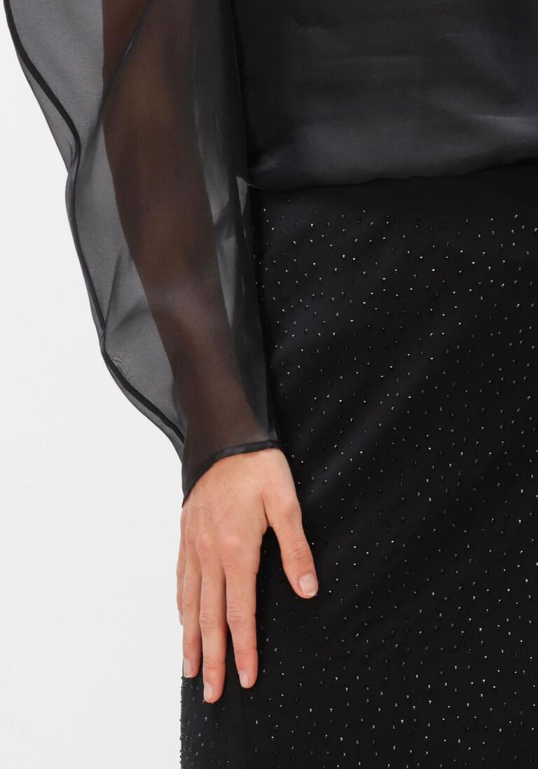 zwarte dante6 maxirok silao rhinestone skirt