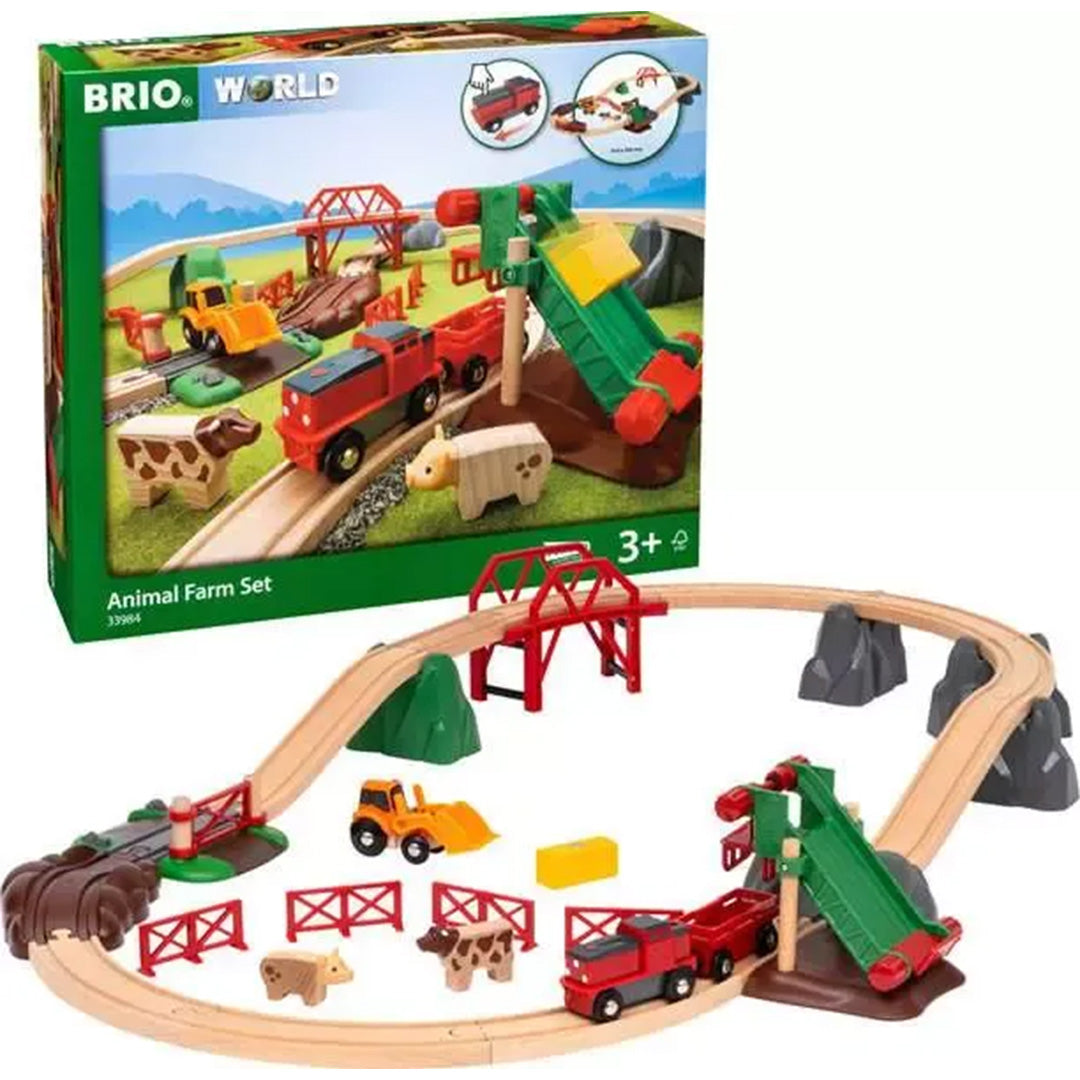 brio treinbaan - boerderijdieren - 30-delig