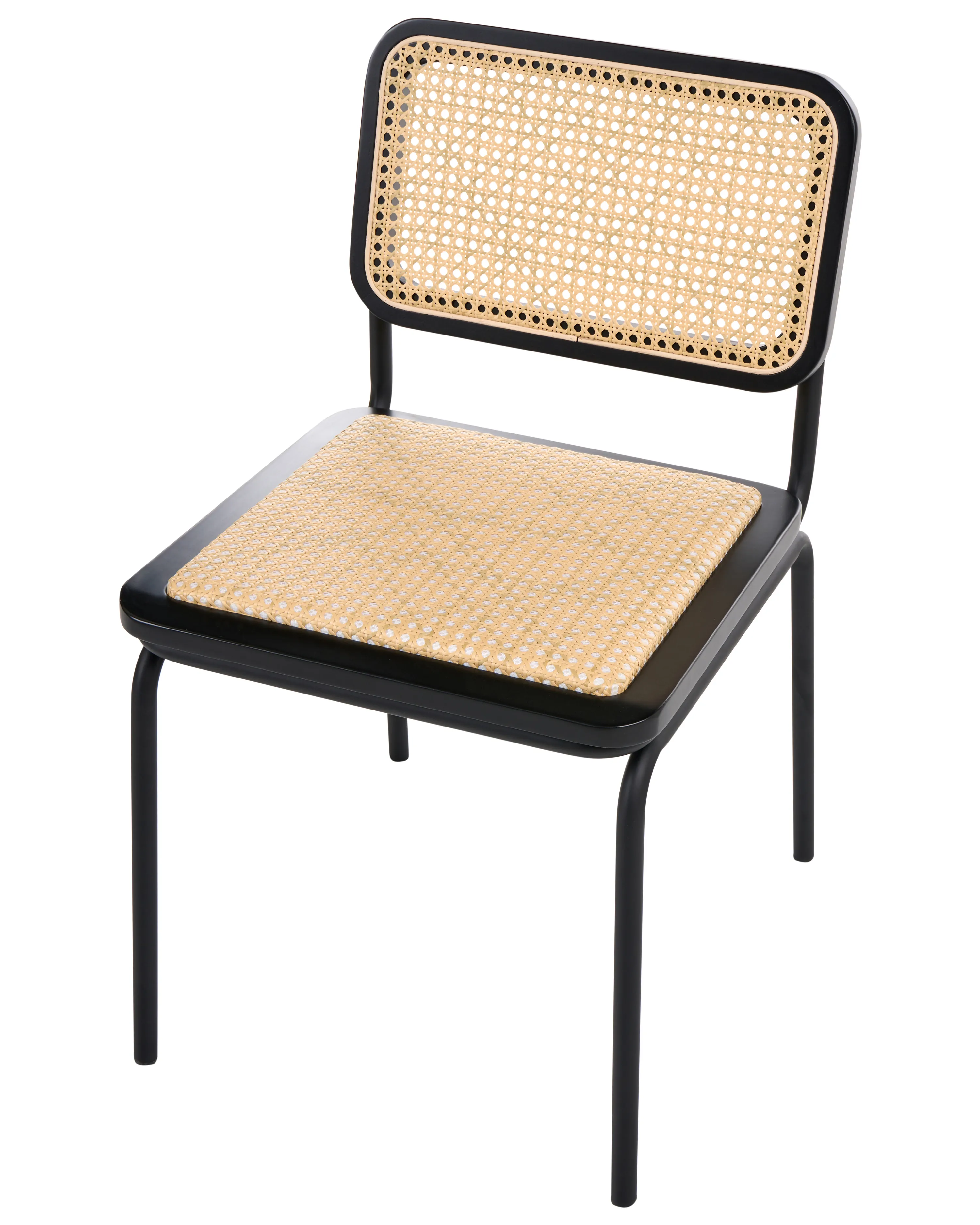 Set van 2 eetkamerstoelen CORVALLIS PE rotan Zwart