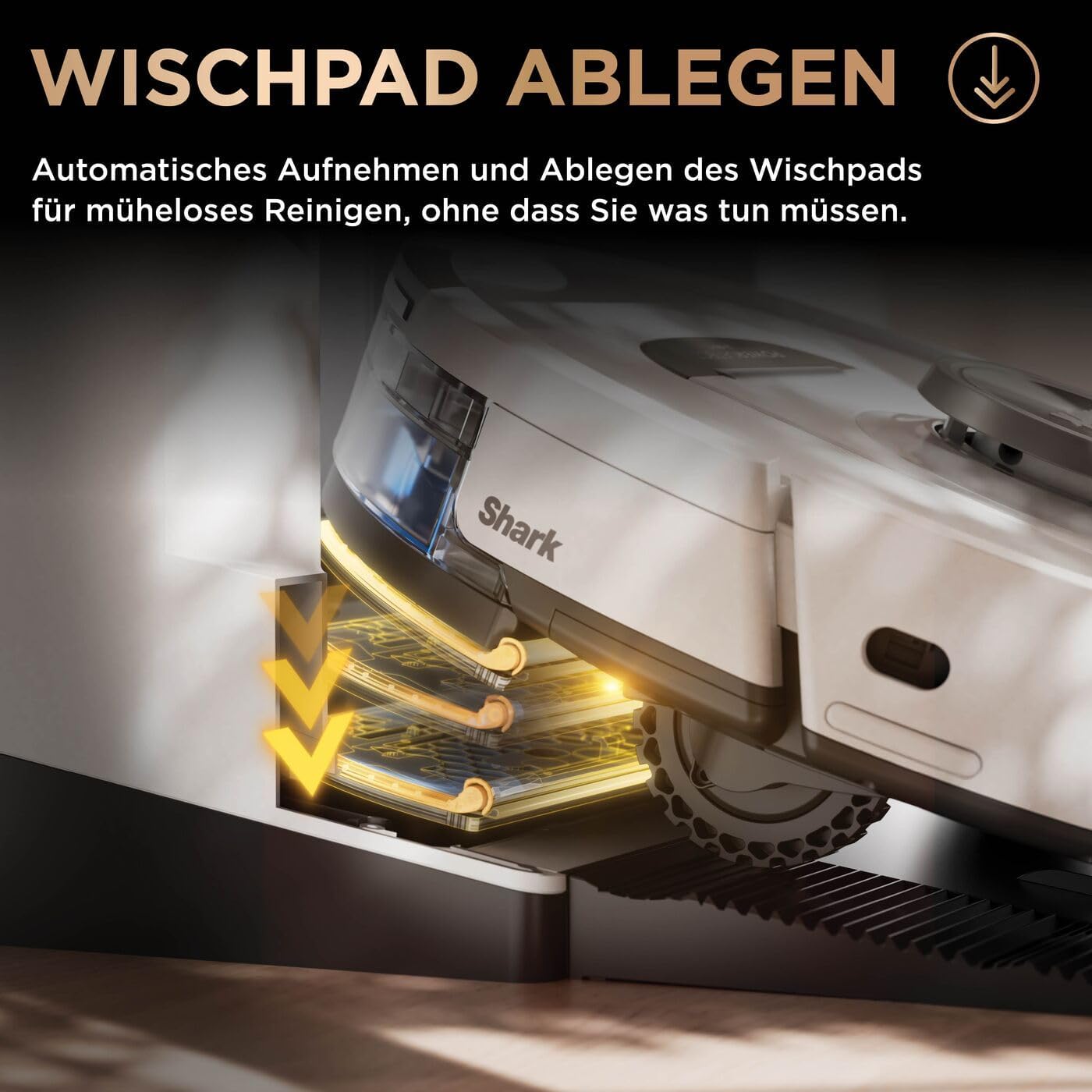 Shark PowerDetect 2-in-1 Saugroboter & Wischroboter, NeverTouch Pro 60-Tage-Selbstentleerung, selbständiges Nachfüllen & Reinigen, 3D-/ LiDAR-Navigation, NeverStuck, App-Steuerung, Weiß RV2800ZEEUWH