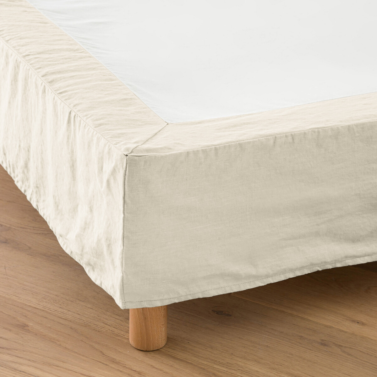 LA REDOUTE INTERIEURS<br>Grade de cama curta e lisa em linho lavado, Abella