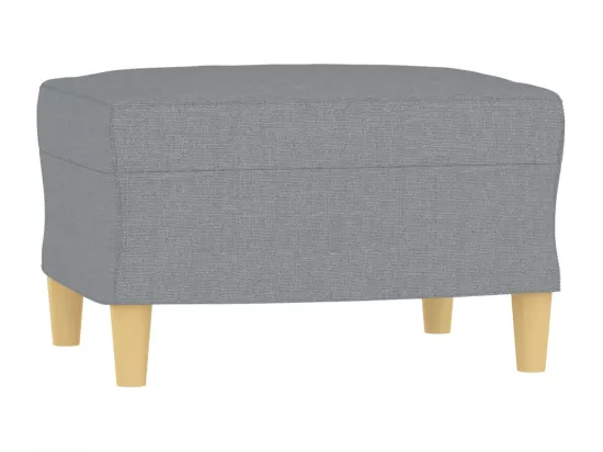 Ensemble de canapés 3 pcs avec coussins Gris clair Tissu