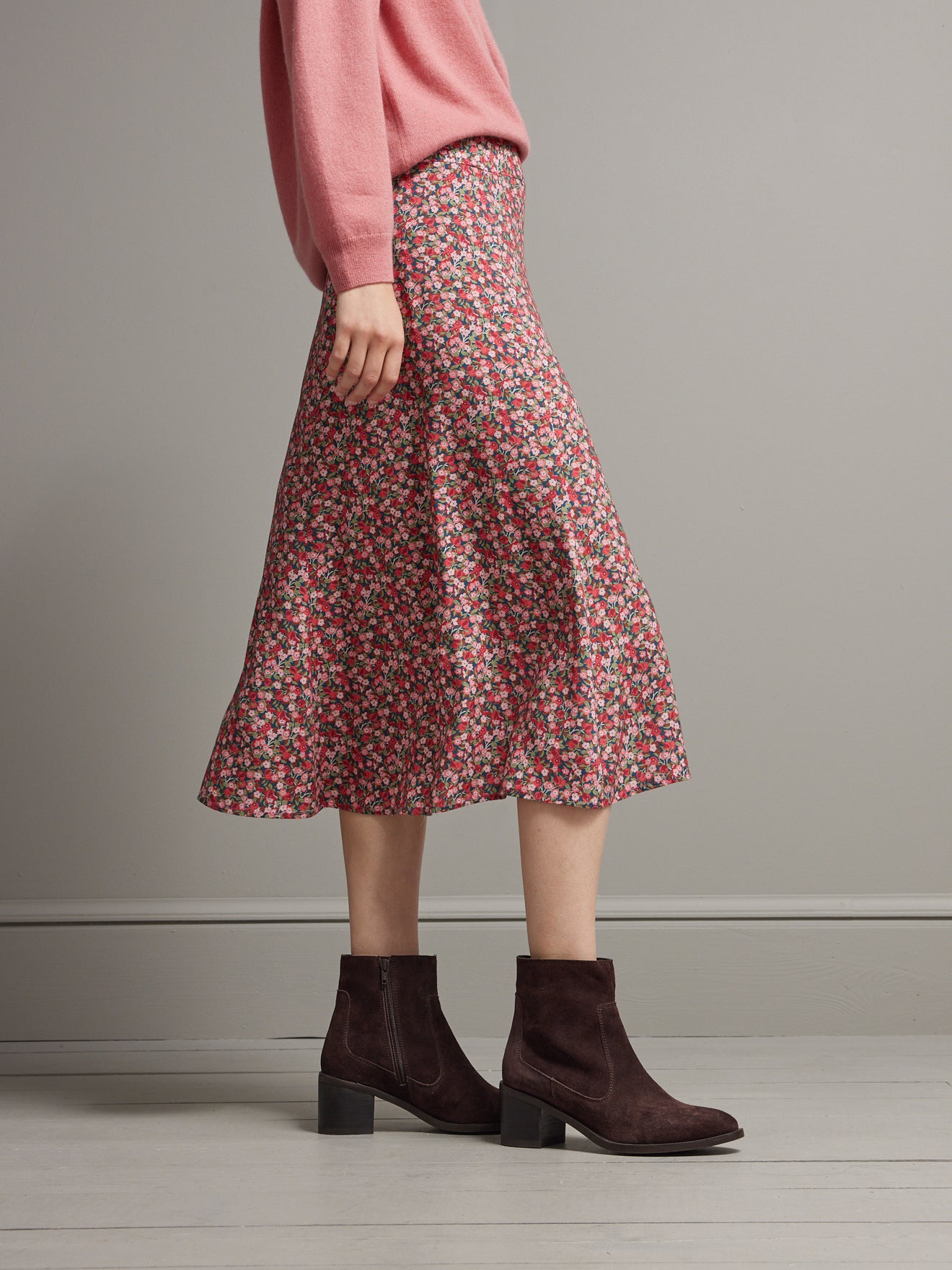 Jupe mi-longue femme tissu Liberty - Limited Collection