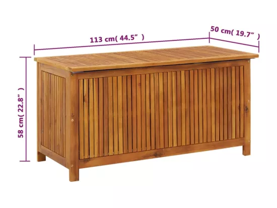 Coffre boîte meuble de bois marron 113 x 50 x 58 cm 02_0013000