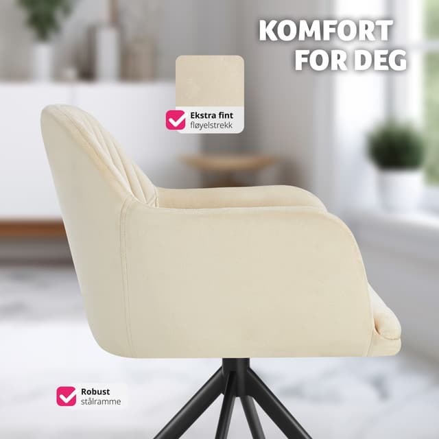 Stol Lona, velour med polstring