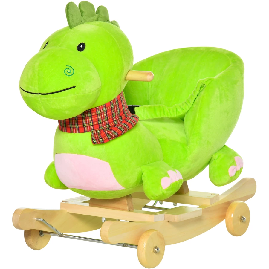 HOMCOM Schaukeltier als Drache grün