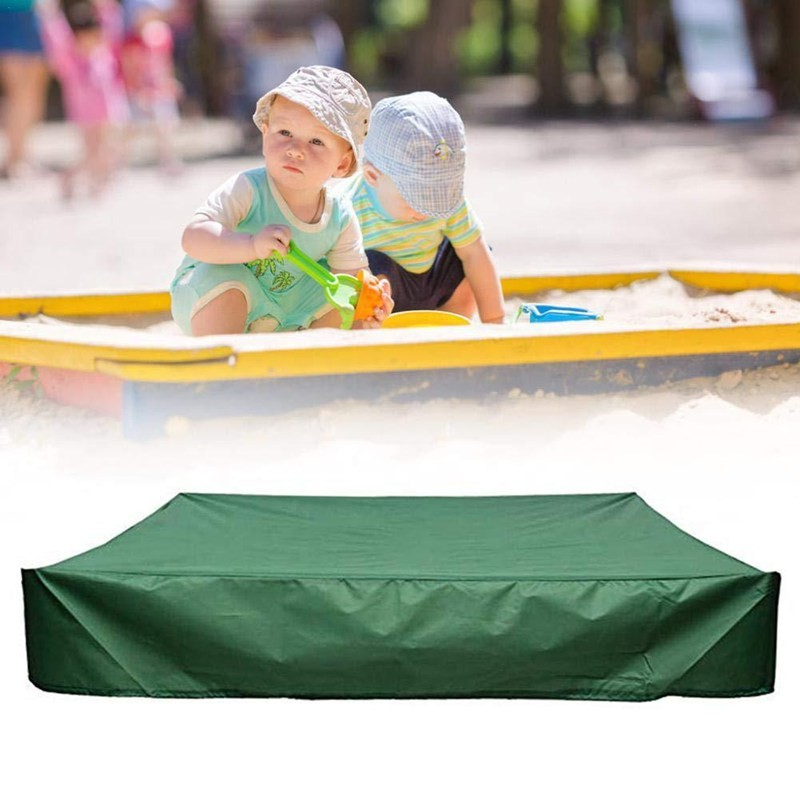 (150x150cm) Sandkasten Abdeckung Wasserdichte Abdeckplane UV-Schutz / Regenschutz / Winterfest - Schwarz