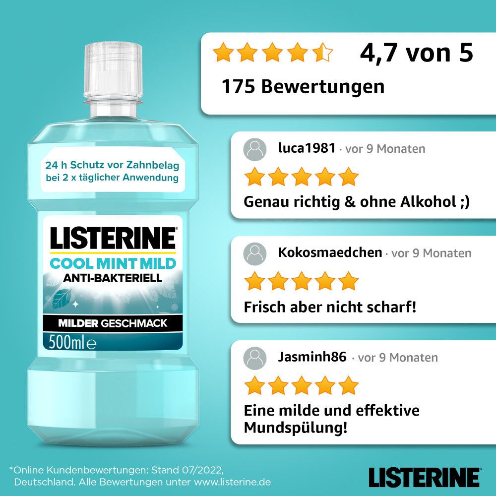 LISTERINE® Cool Mint Milder Geschmack