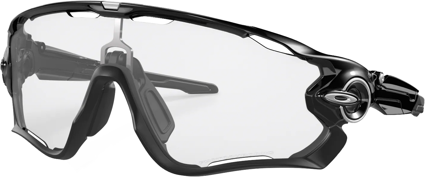Jawbreaker 14/Polished Black w/Clear To Black Iridium Photochromic