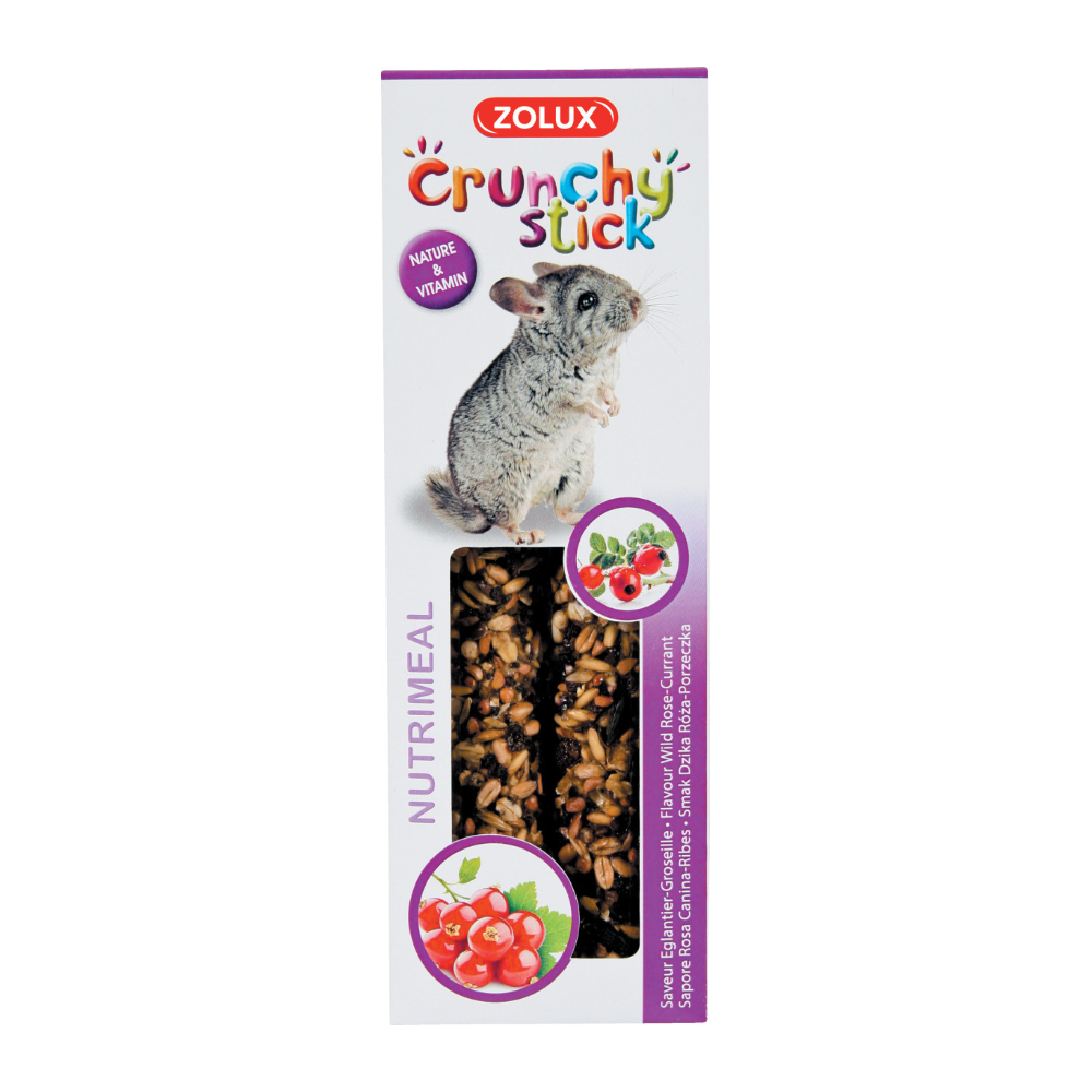 Crunchy stick pour chinchillas saveur églantine et groseilles