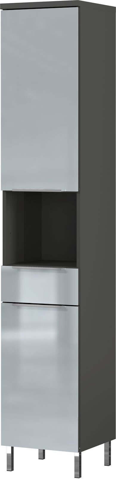 vito Hochschrank CORUS Graphit/ silbergrau