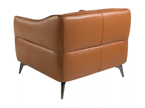 Fauteuil de cuir brun avec capitonné 5098 ANGEL CERDA