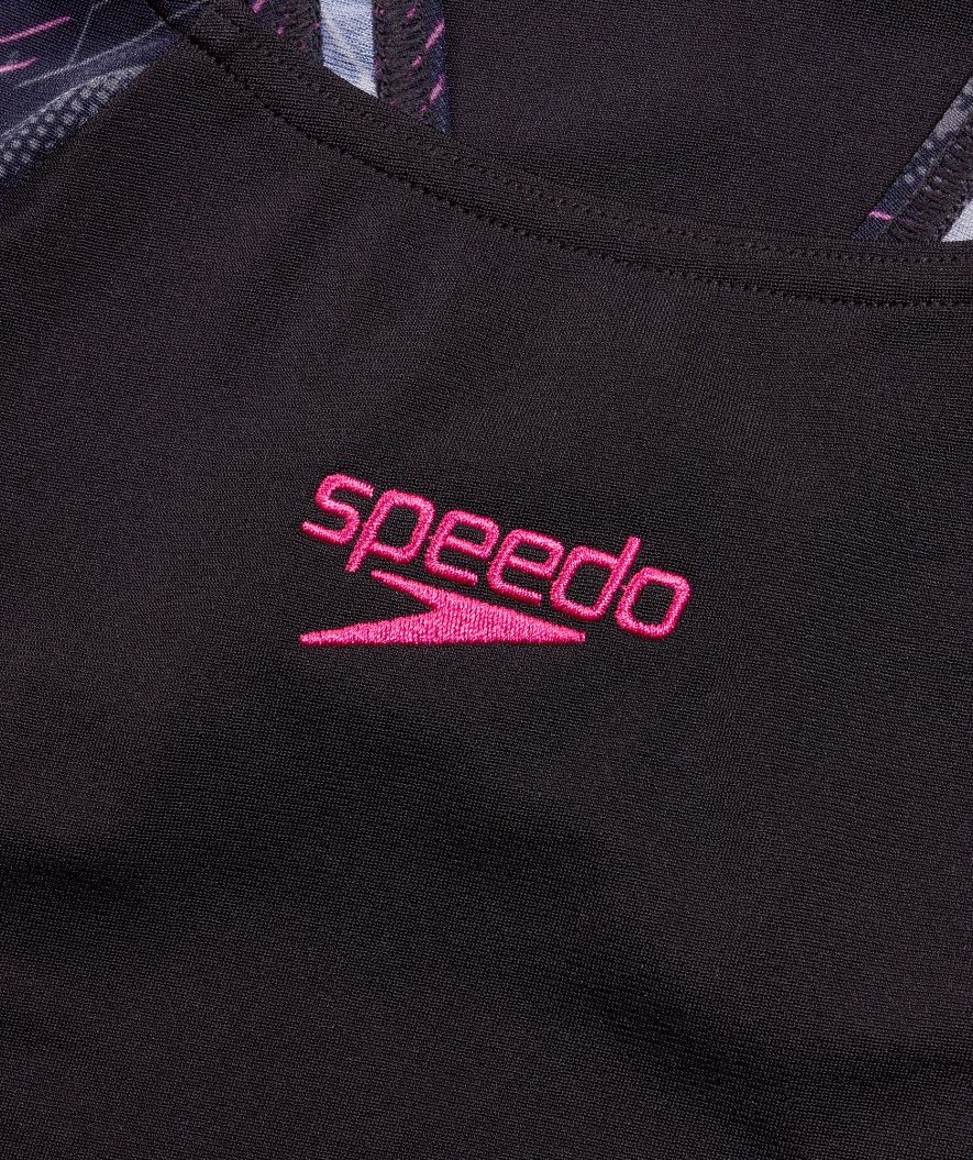 Speedo badedragt til damer - Hyperboom Splice Muscleback - Sort/grå