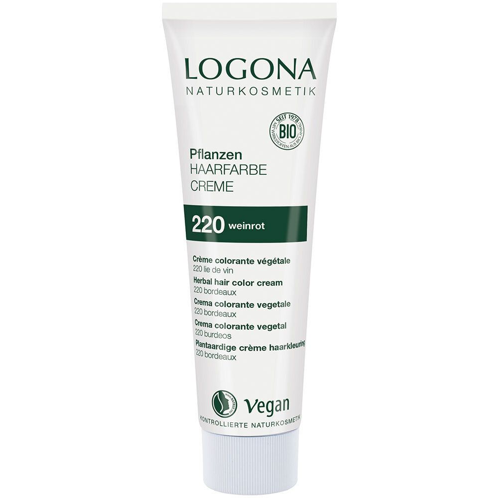 LOGONA Naturkosmetik  Pflanzen-Haarfarbe Creme 220 Weinrot