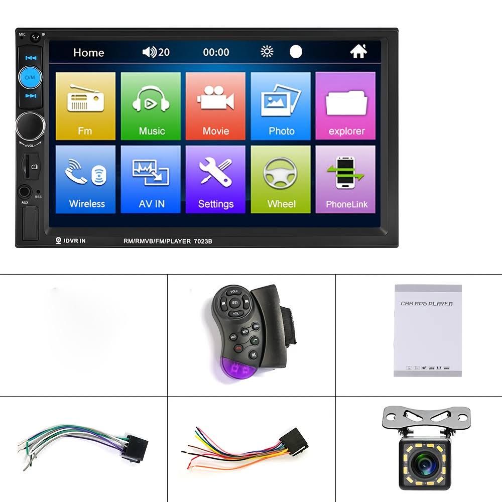 Autoradios mit display und bluetooth telefonieren, Doppel din radio, Double 2Din Autoradio mit 17,78 cm HD Touchscreen, Mirror Link, Auto radio, MP5