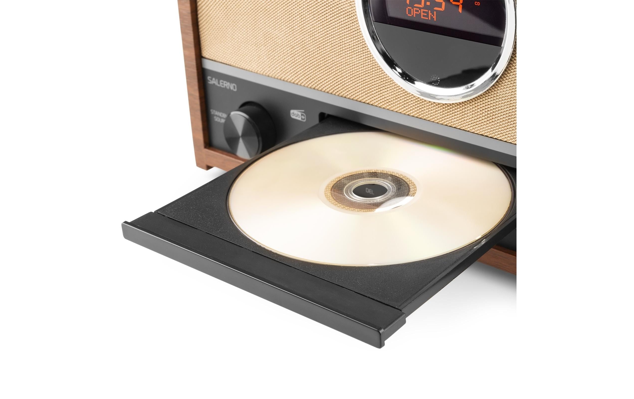 Radio/CD-Player Salerno Braun<br>DAB+-Radio mit CD-Player im klassischen Vintage-Look