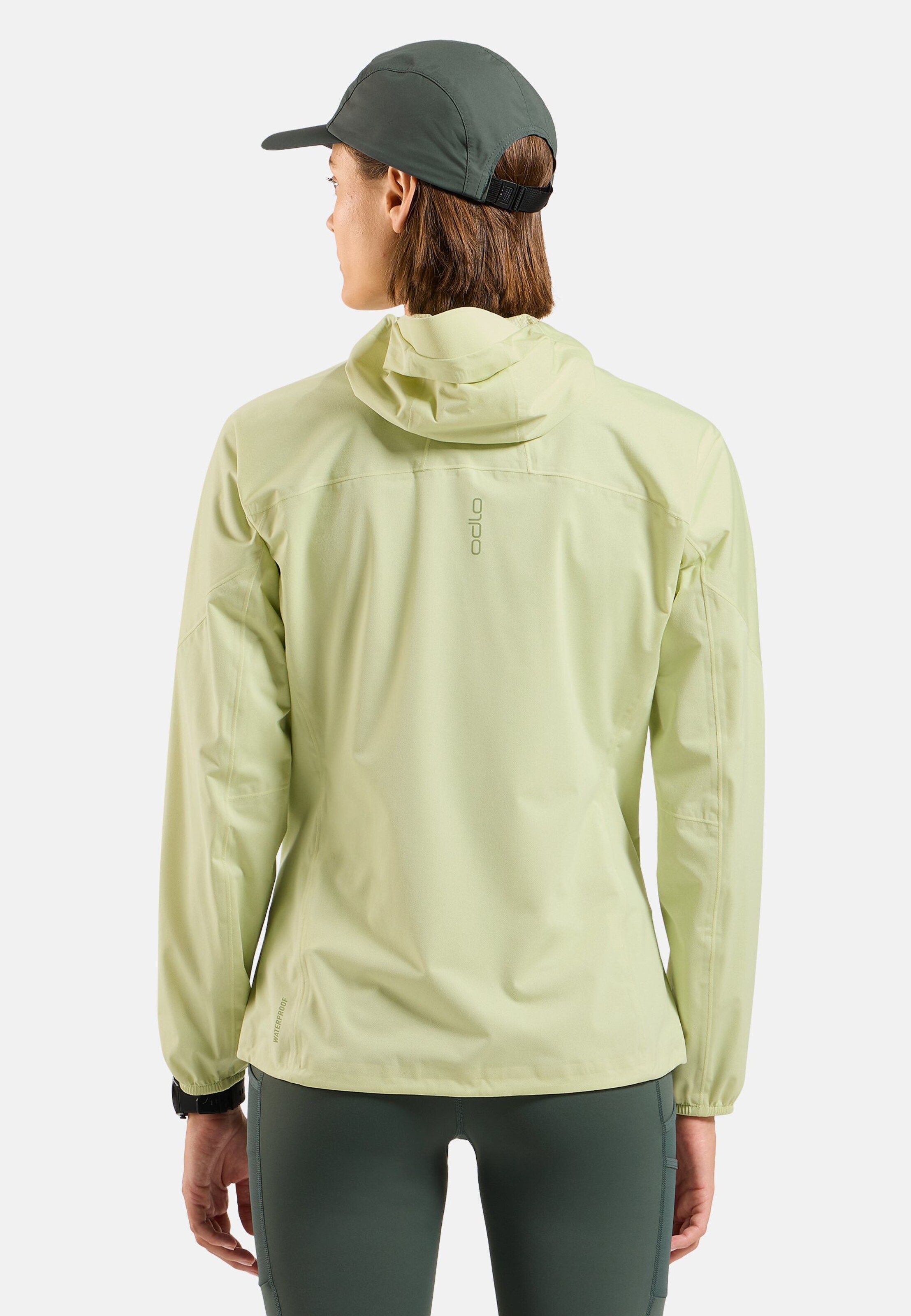 Wasserdichte X-Alp Performance Knit Laufjacke in shadow lime