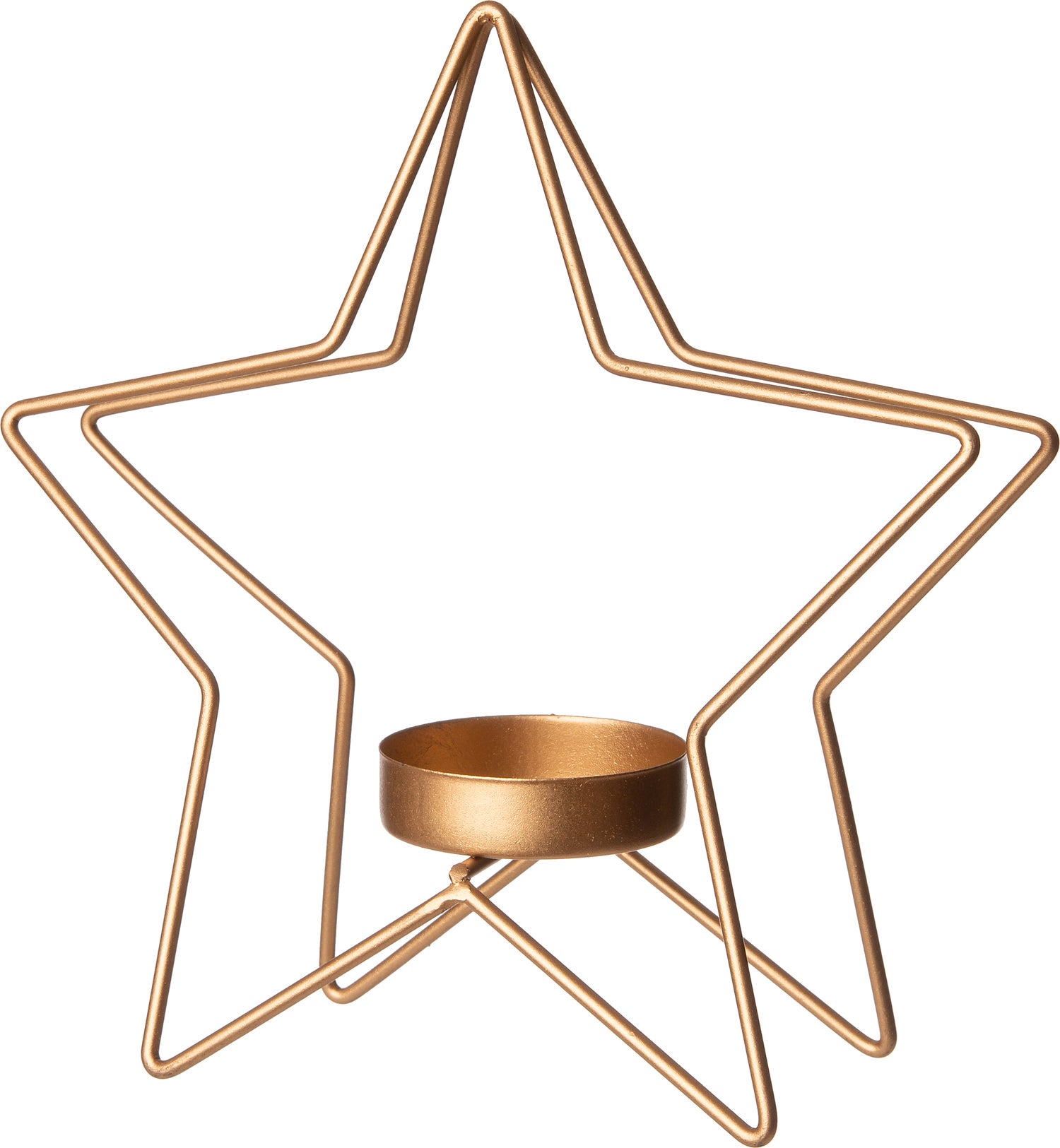 Intratuin waxinelichthouder ster goud 18 x 6,7 x 19 cm