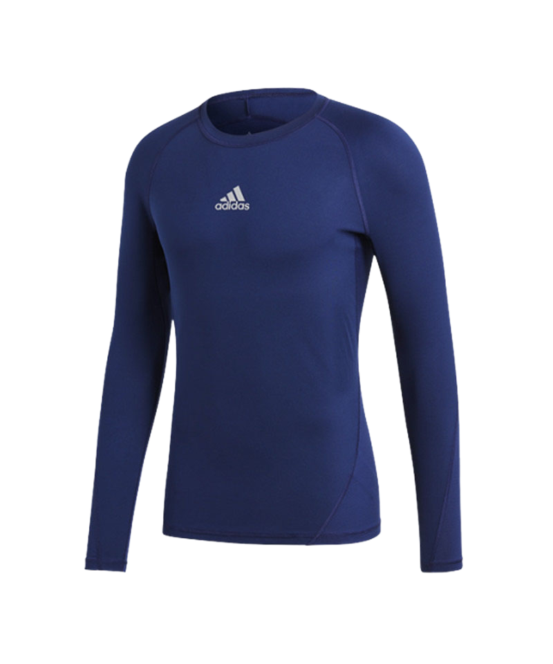 adidas Alphaskin Shirt langarm Kids Dunkelblau